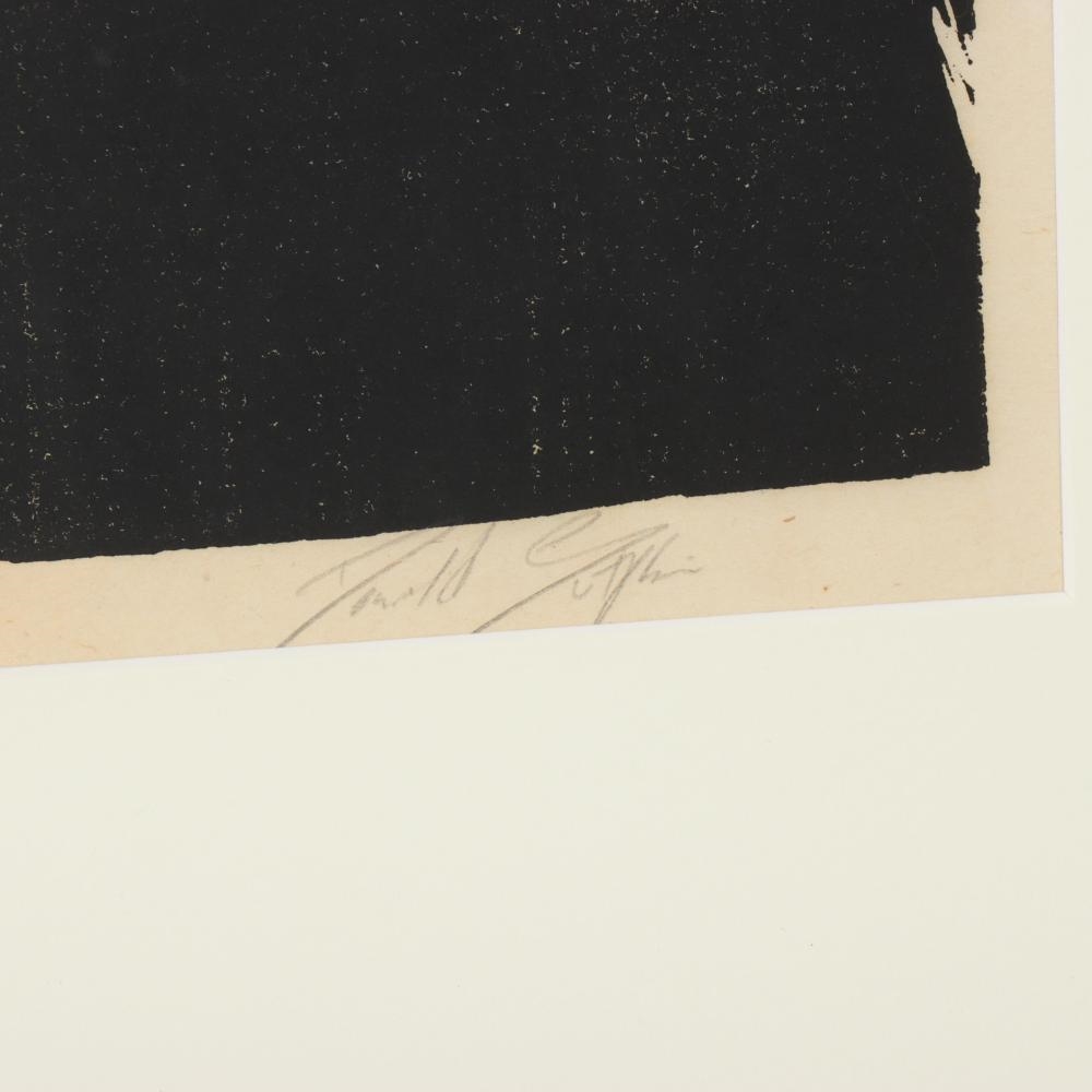 Artwork by Donald Sutphind, We Who Contemplate Our Future, 1967, Made of woodcut
Pencil