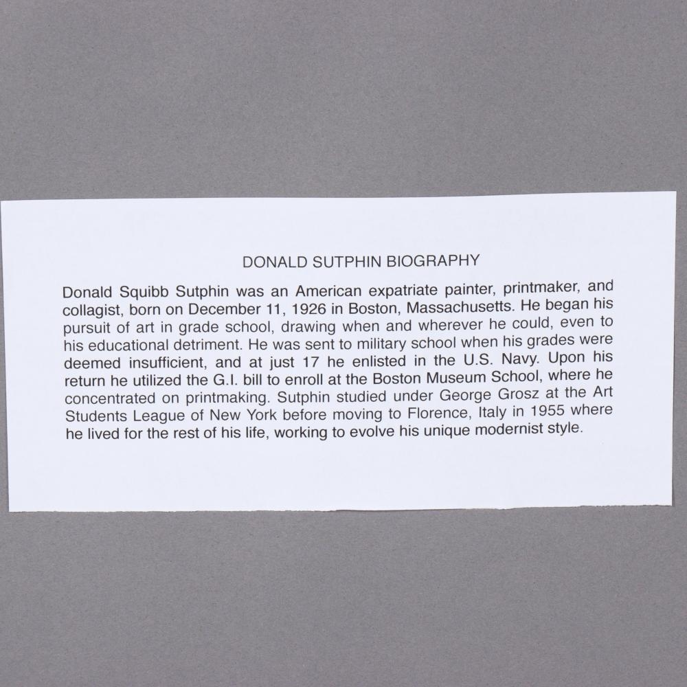 Artwork by Donald Sutphind, We Who Contemplate Our Future, 1967, Made of woodcut
Pencil