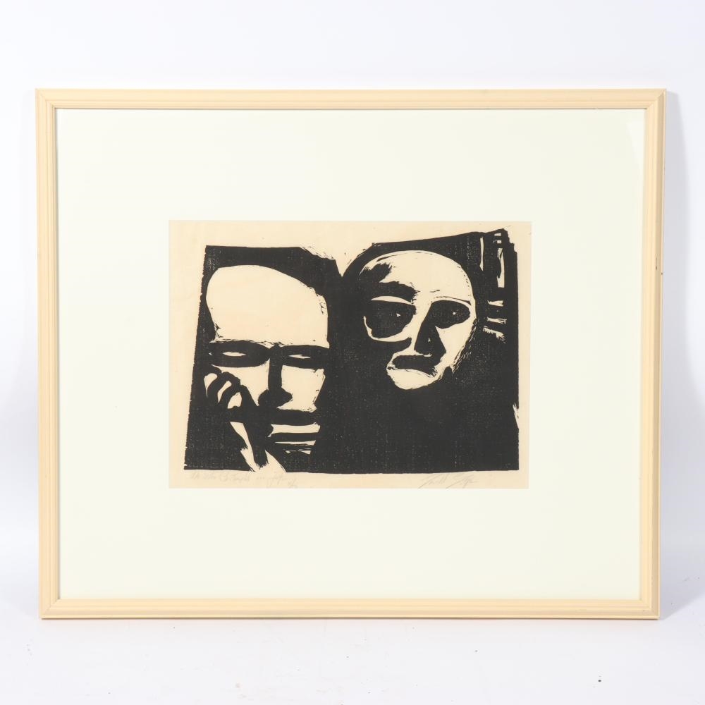 Artwork by Donald Sutphind, We Who Contemplate Our Future, 1967, Made of woodcut
Pencil