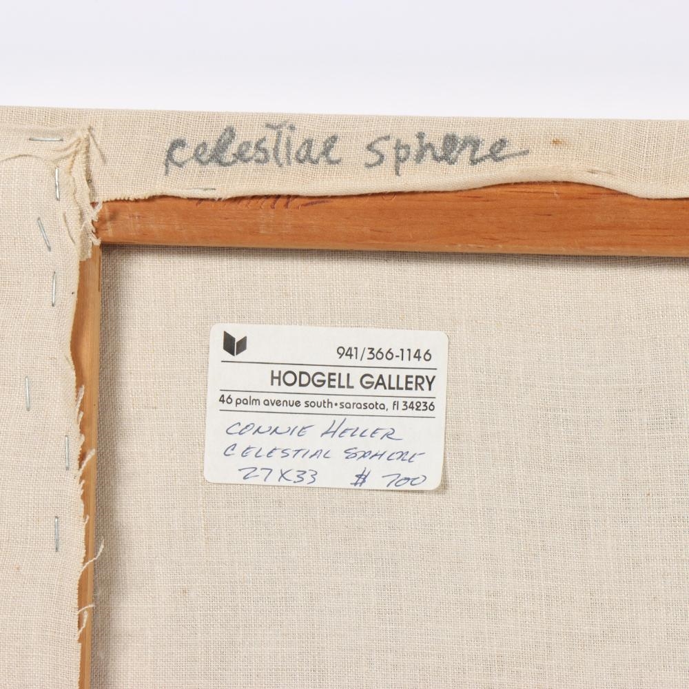 Artwork by Constance Quint Heller, Celestial Sphere, 1997, Made of mixed media on canvas