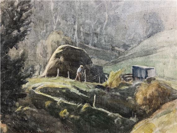 Untitled - unframed / mounted - William Arthur Greener Penlington