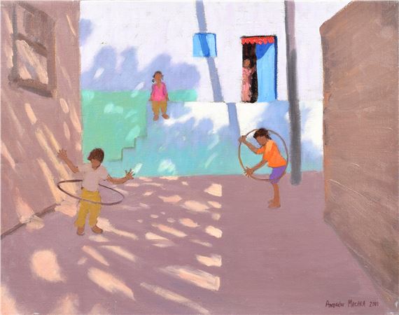 Playing Hoops by Andrew Macara, dated 2000