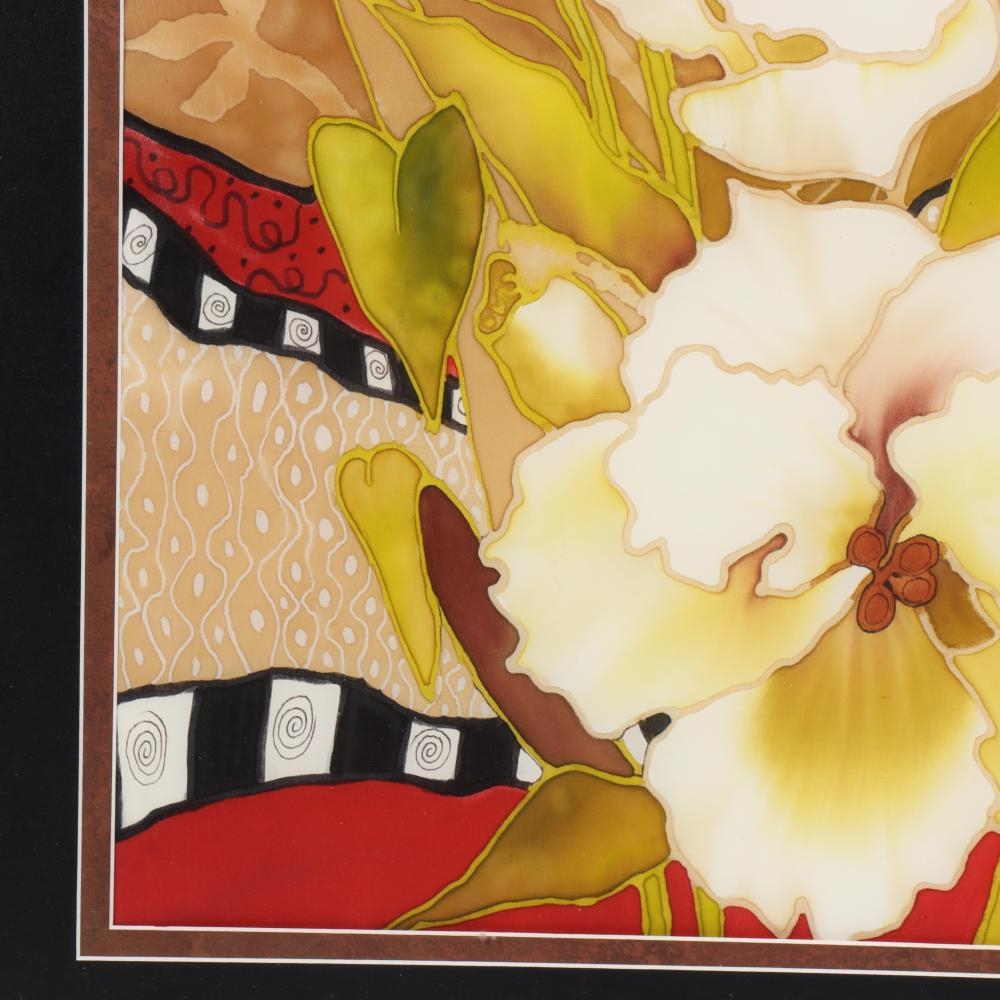 Artwork by Dawn Gerardot, Lizianthus, Made of silk painting