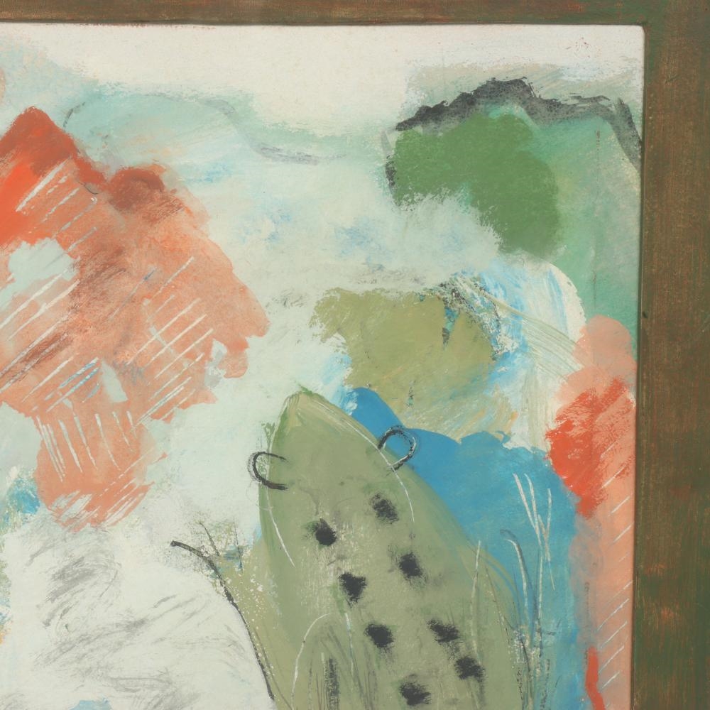 Artwork by Emily Abbott Nordfeldt, frogs, 1959, Made of watercolor on paper