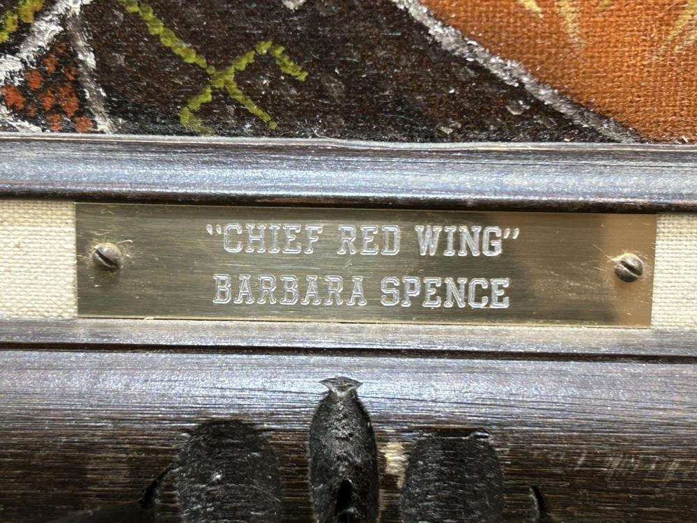 Barbara Spencer | Signed Barbara Spence “Chief Red Wing Oil | MutualArt