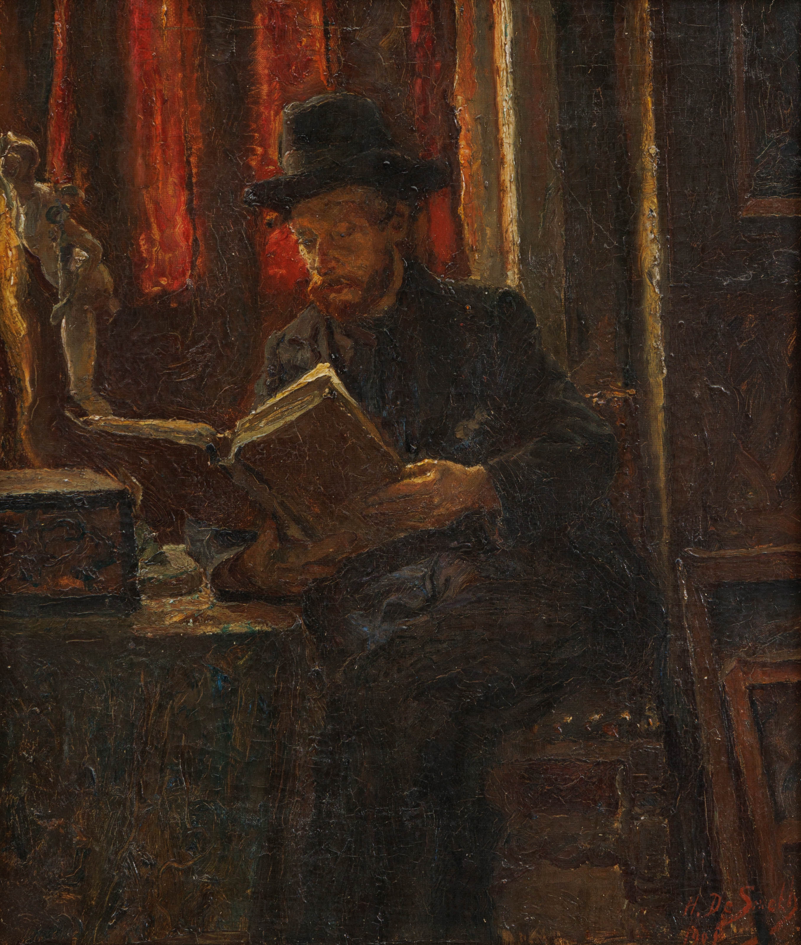 Henri De Smeth | 'La lecture', 1901 (1901) | MutualArt