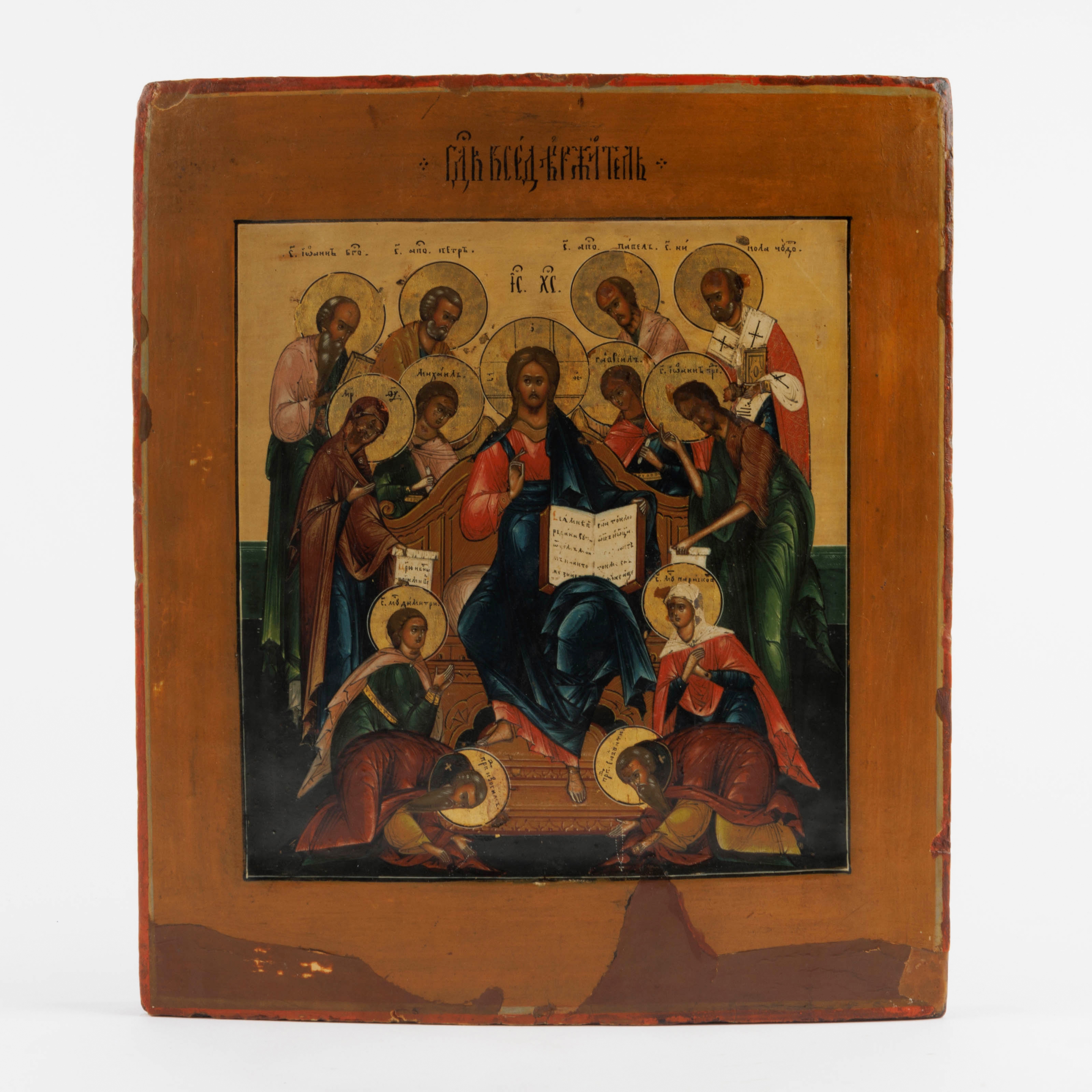 Palekh School, 18th Century | An icon depicting a extended Deesis ...