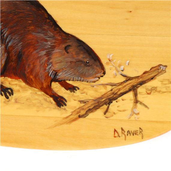 Duane Raver, Jr. | Double Sided Brook Trout and Beaver on Paddle ...