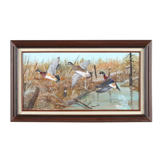 Duane Raver Jr. | Wood Ducks in Flight | MutualArt