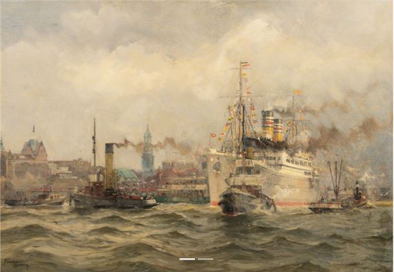 Port of Hamburg by Adolf Mühlhan