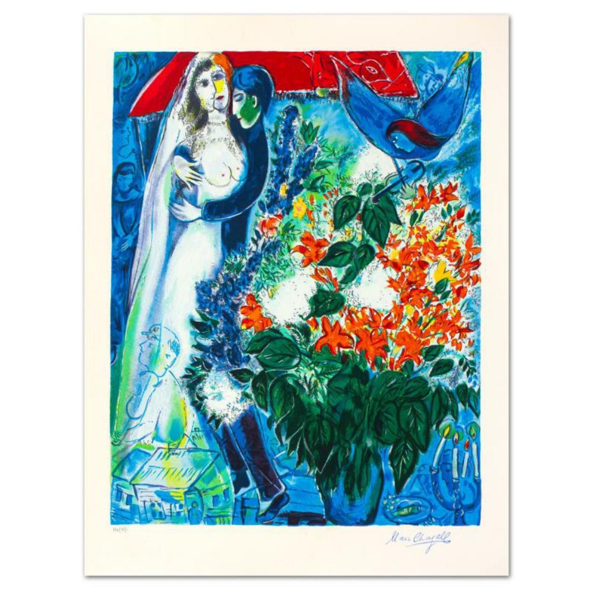 "Maries Sous Le Baldaquin" - Marc Chagall