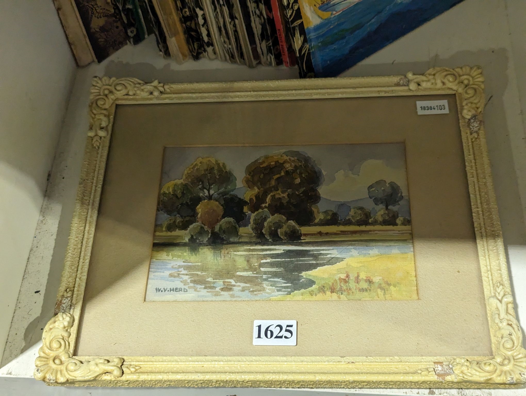 Artwork by W. Vickery Herd, Reflections, Made of watercolour