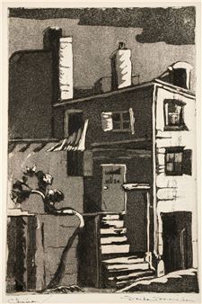 Freda Churchwell MacAdam 'China' Lithograph - Freda Churchwell MacAdam