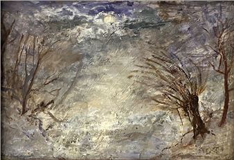 Ali Khan COROYANTZ (1896-1990) Les frimas Oil on isorel panel signed 28 x 43 cm Framed - Ali Khan Coroyantz