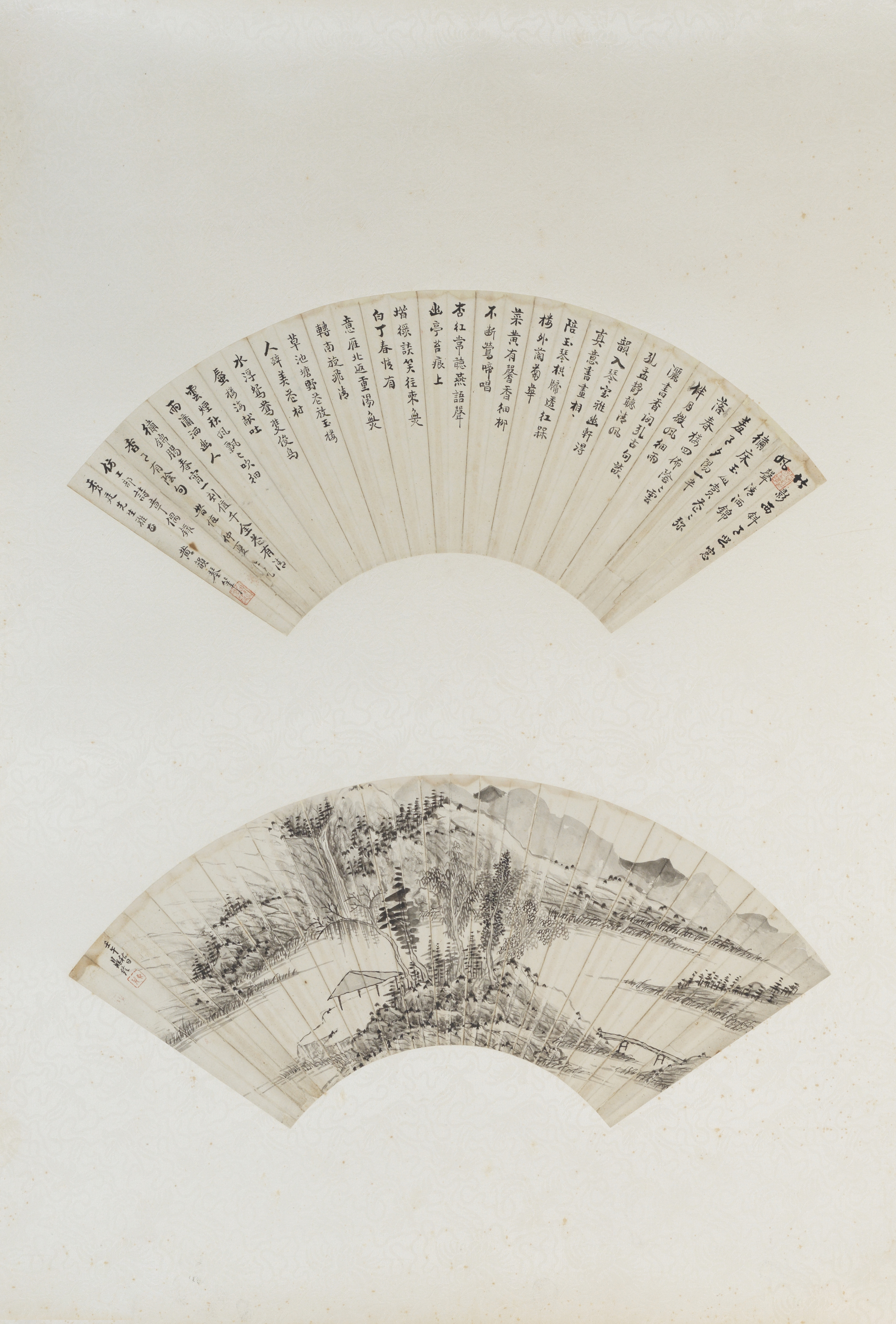 Artwork by Huang Ding, Huang Yunqing, LANDSCAPE AND CALLIGRAPHY, Made of ink on paper