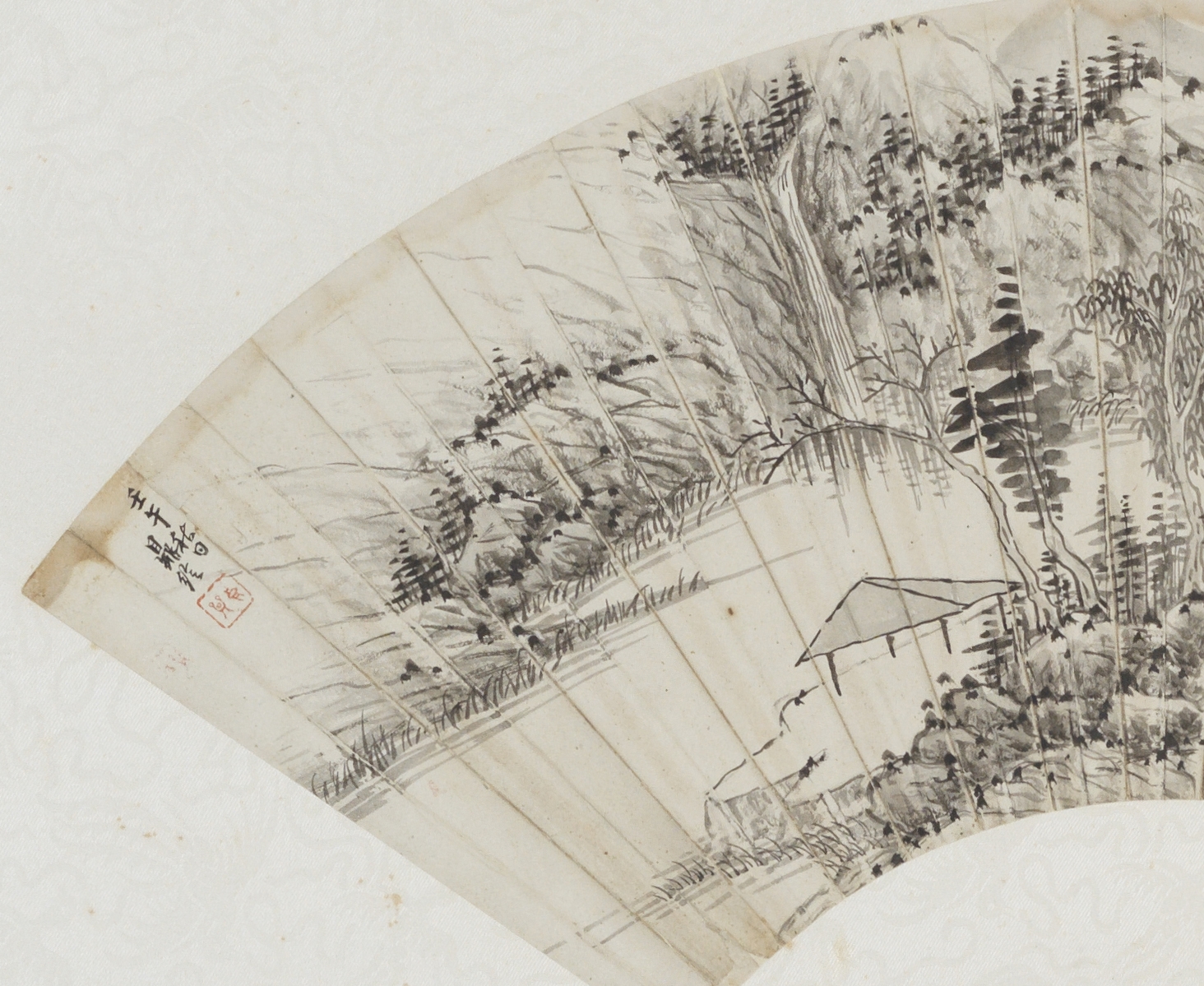 Artwork by Huang Ding, Huang Yunqing, LANDSCAPE AND CALLIGRAPHY, Made of ink on paper