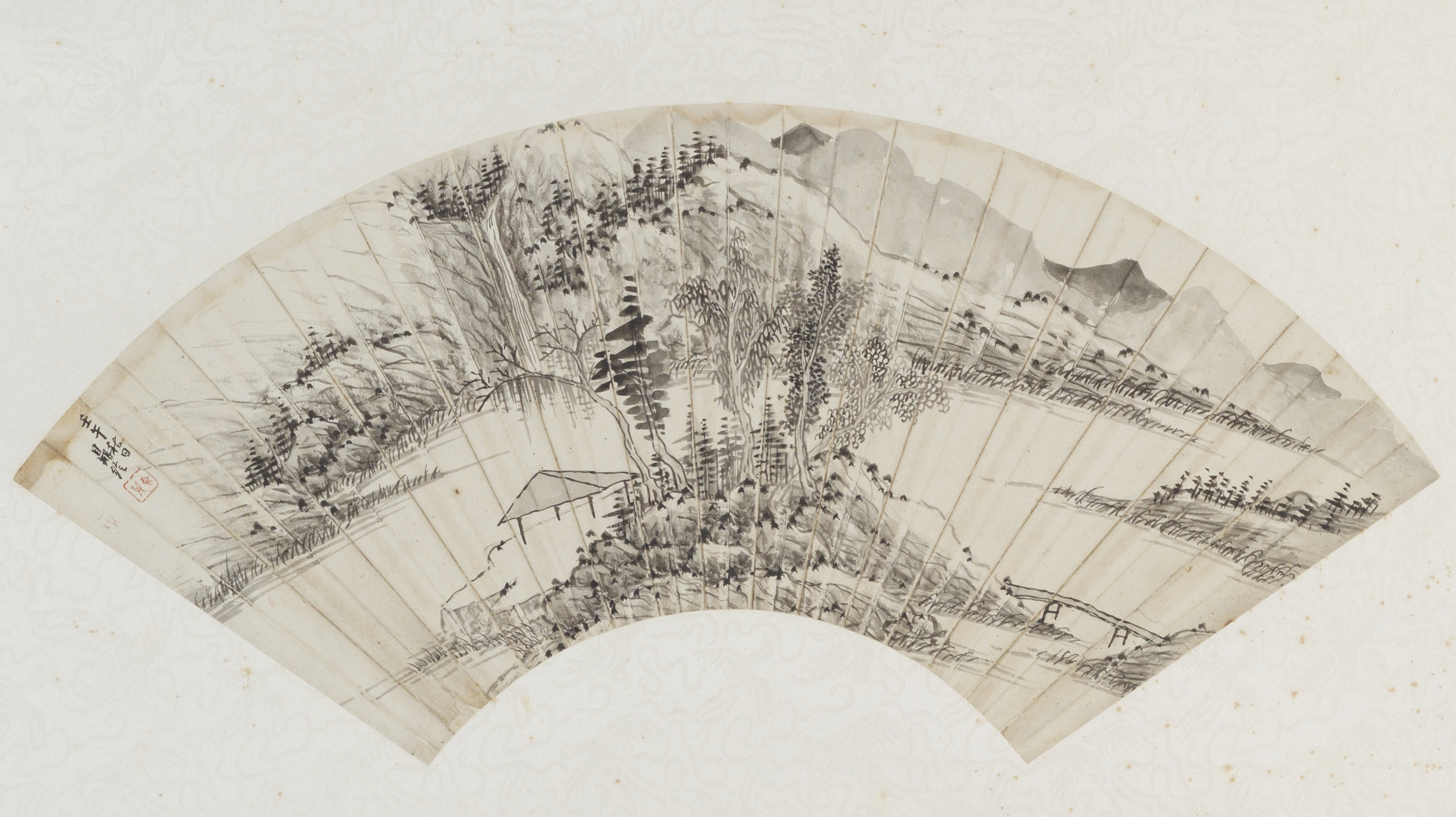 Artwork by Huang Ding, Huang Yunqing, LANDSCAPE AND CALLIGRAPHY, Made of ink on paper