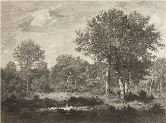 Milius "The Cattle-Field" Etching After Diaz - Félix Augustin Milius