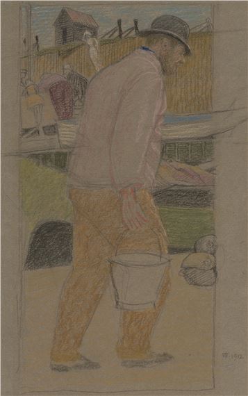 Fisherman with a bucket, Southwold