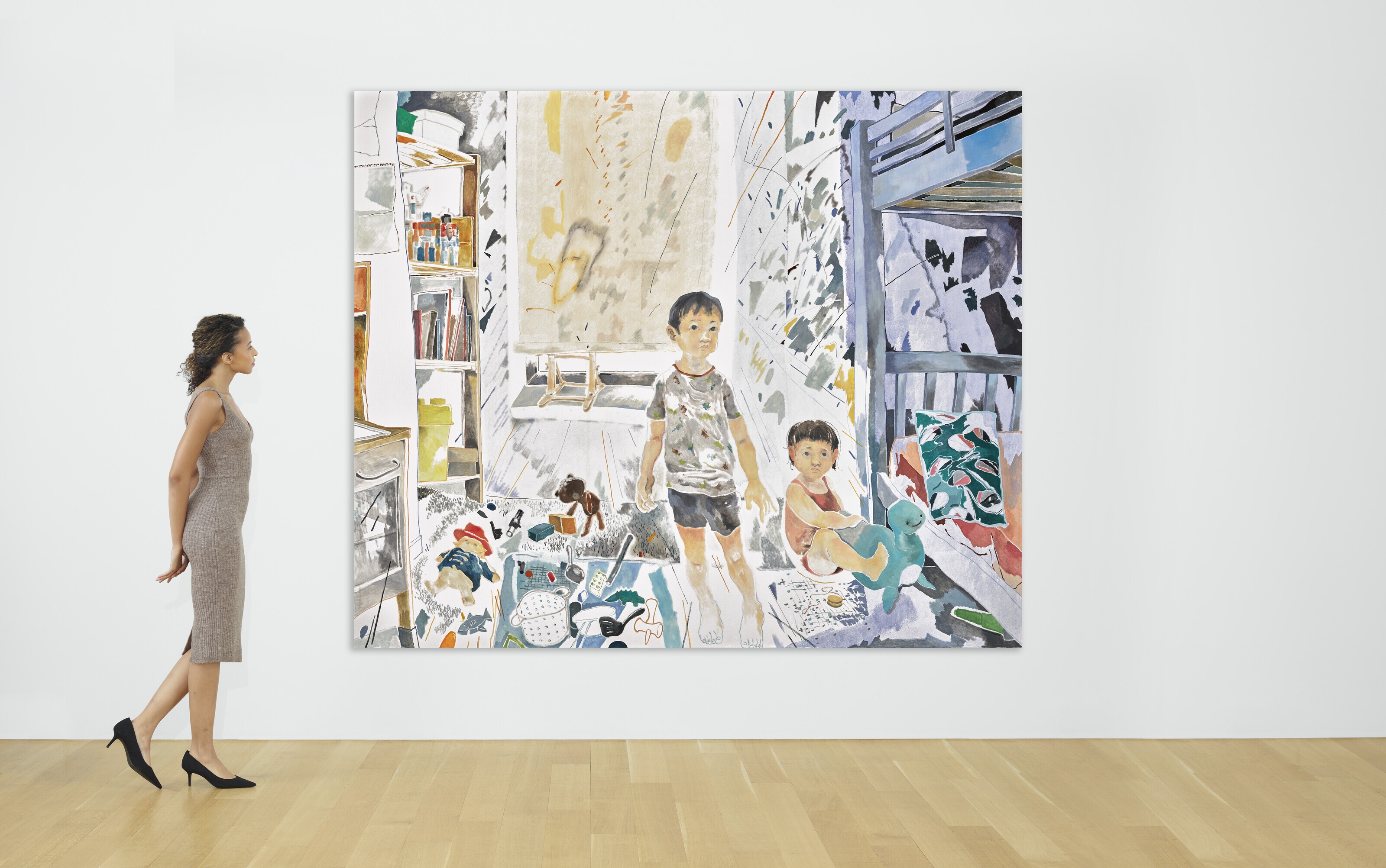 Artwork by Chris Huen Sin Kan, Joel and Tess, Made of oil on canvas