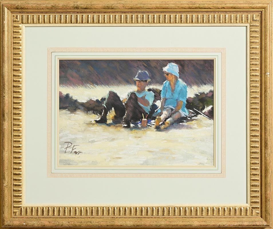 Patsy Farr | Couple on the Beach | MutualArt