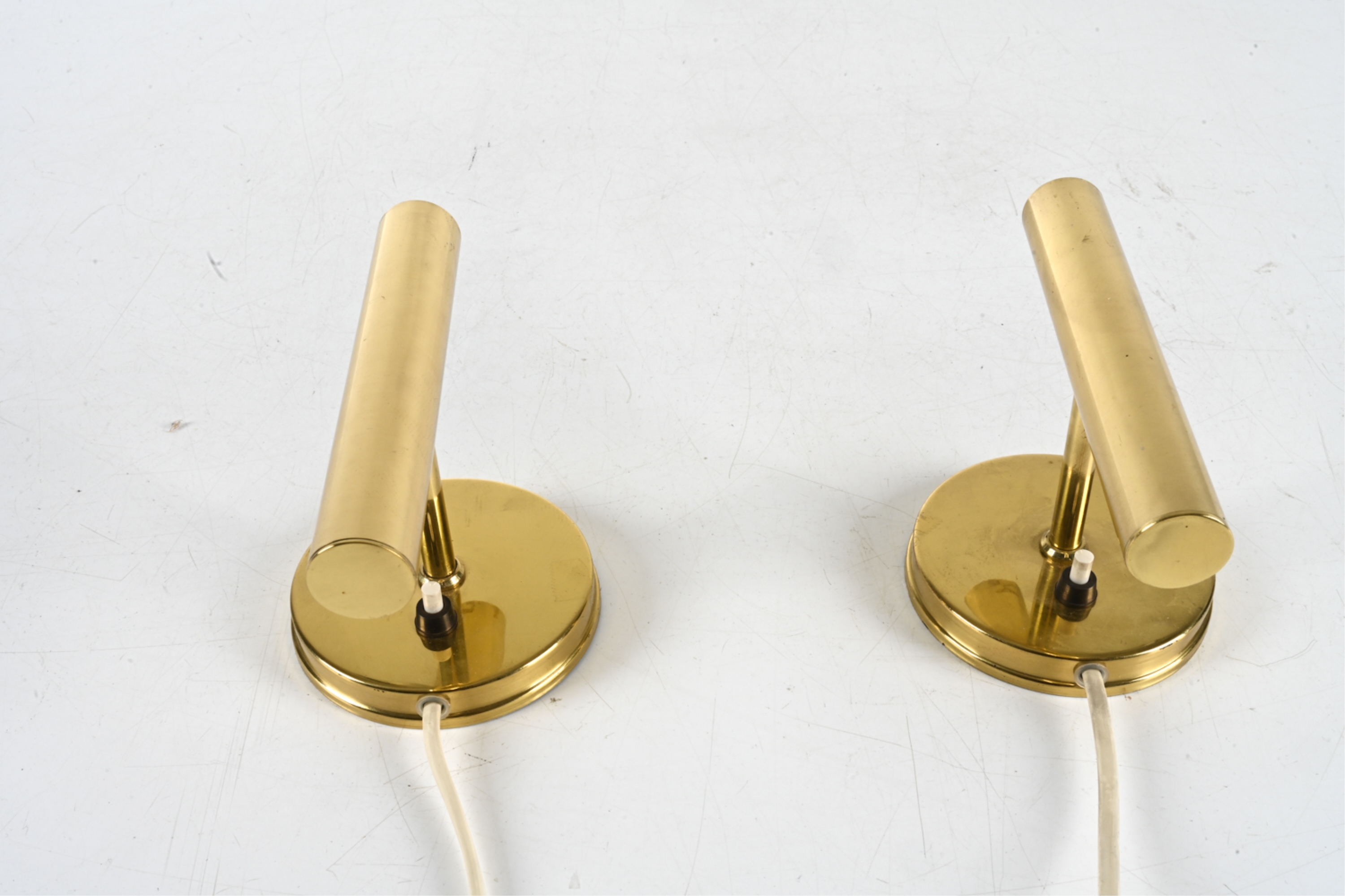 Artwork by Sv. Mejlstrøm, 2) SVEND MEJLSTROM MODERNIST BRASS SCONCES, Made of plates