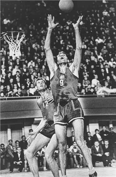 Fighting for the ball , 1960 by Lev Borodulin, 1970s/1980s