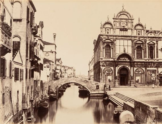 Venezia, Canale dell'Ospitale Civile , 1860s by Carlo Naya, 1860s