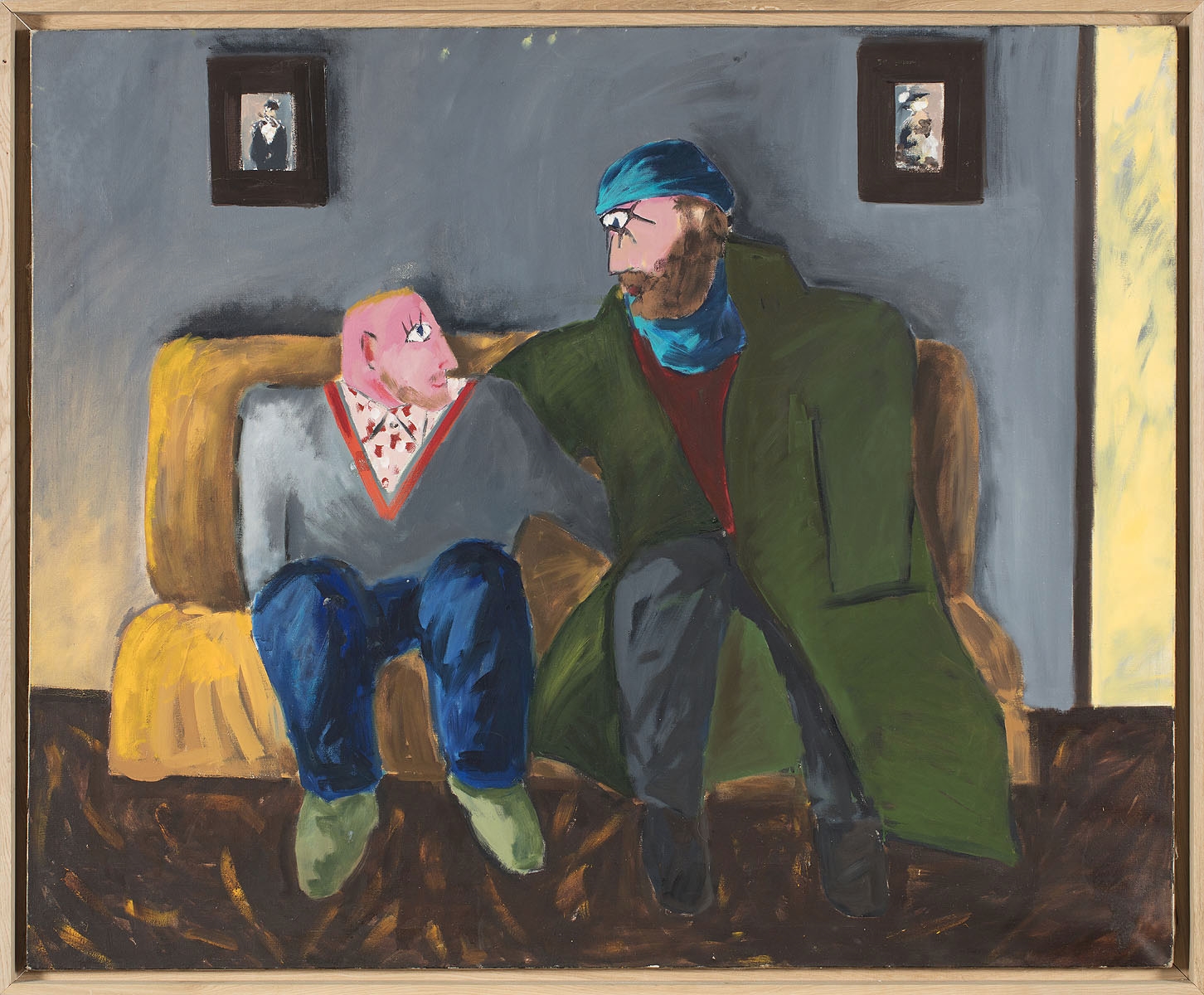 Artwork by Pawel Kowalewski, Moi przyjaciele na tle moich przodków, 1988, Made of olej, płótno