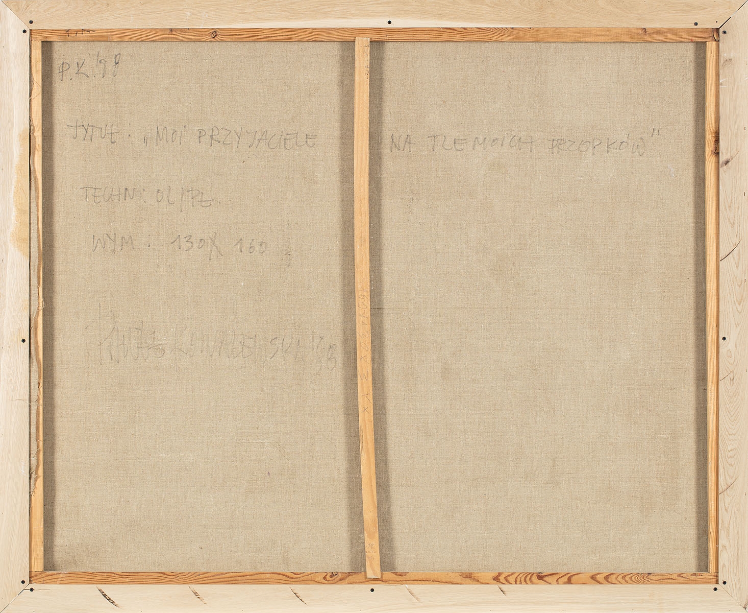 Artwork by Pawel Kowalewski, Moi przyjaciele na tle moich przodków, 1988, Made of olej, płótno