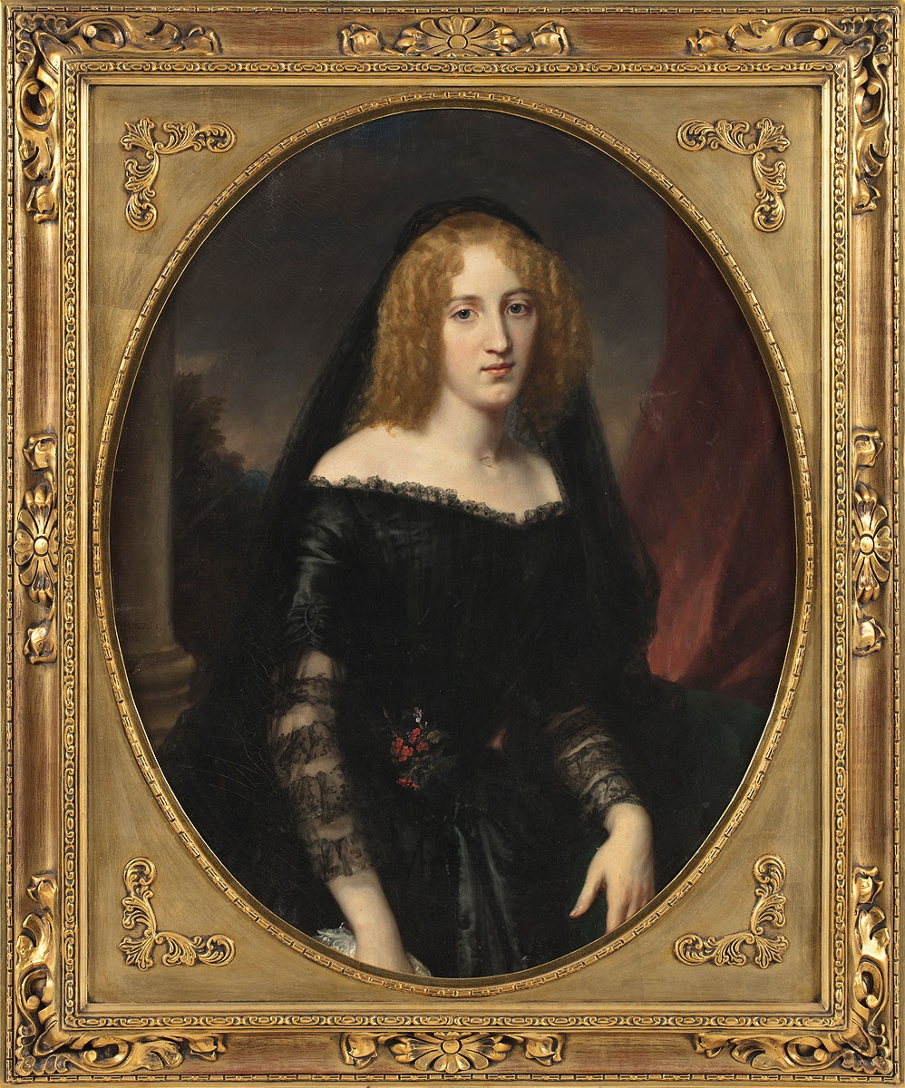 Artwork by Carl Begas, Portret kobiecy, 1852, Made of olej, płótno