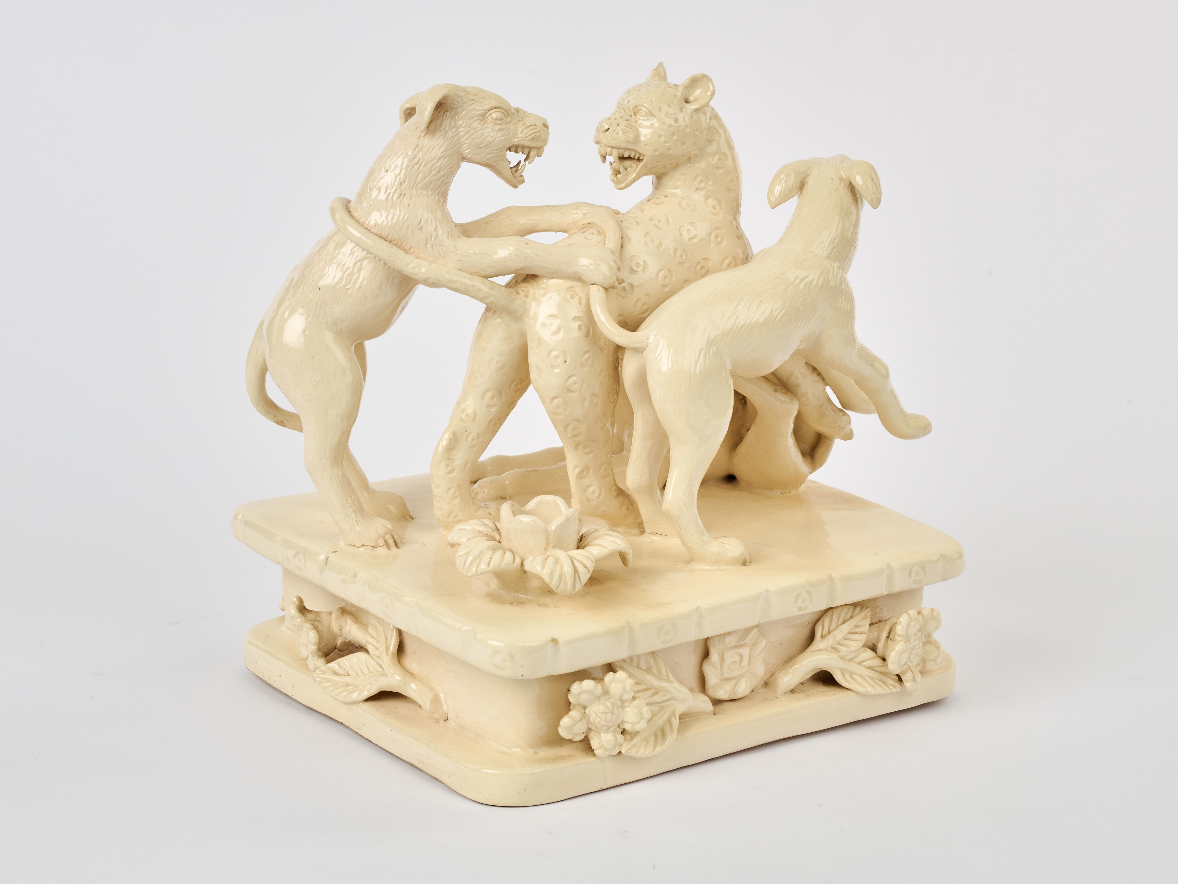 Artwork by Petros Gumbi, Dogo Argentino, Made of painted and glazed ceramic