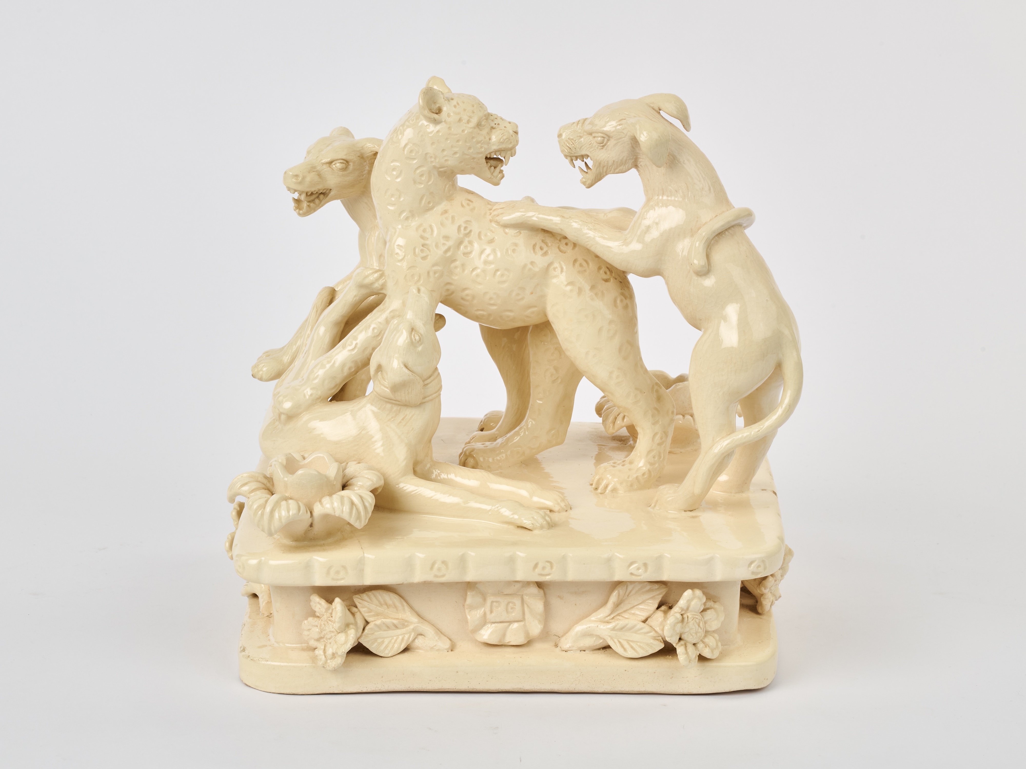 Artwork by Petros Gumbi, Dogo Argentino, Made of painted and glazed ceramic