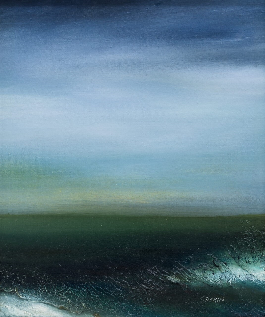 Artwork by Tadeusz Dorota, Landscape, Made of oil on canvas