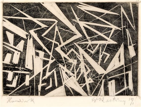 Edmund Kesting | Blitze über der Stadt (1919) | MutualArt