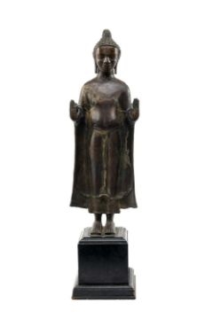 Artwork by Thai School, 8th Century, THAI COPPER ALLOY BUDDHA, Made of plinth
