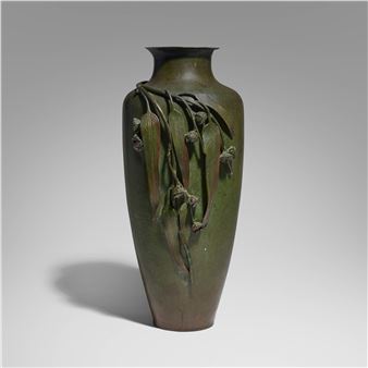 Large vase with eucalyptus branch - Fred Brosi