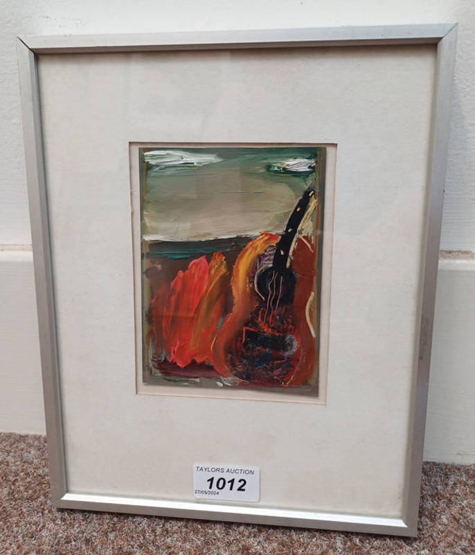 Artwork by Bill Wallace, Bill wallace cello standing label to reverse provenance compass gallery framed oil painting 14 x 10 cm, Made of oil painting