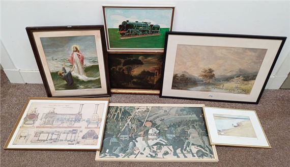 Gilt framed 19th century oil painting of classical scene 33 x 45 cm