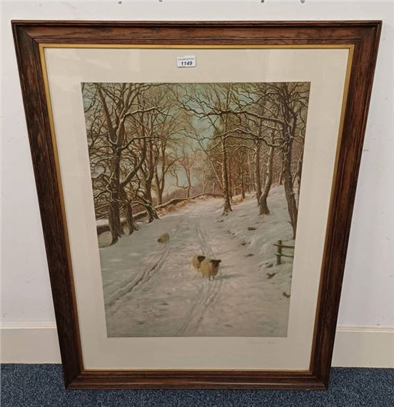 Oak framed published print 'sunlight & shadow' after joseph farquarson by Joseph Farquharson