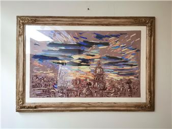 Christian Peltenburg-Brechneff, Swiss (1950-), pastel on paper titled 'Sunset Over Havana II - Christian Peltenburg-Brechneff