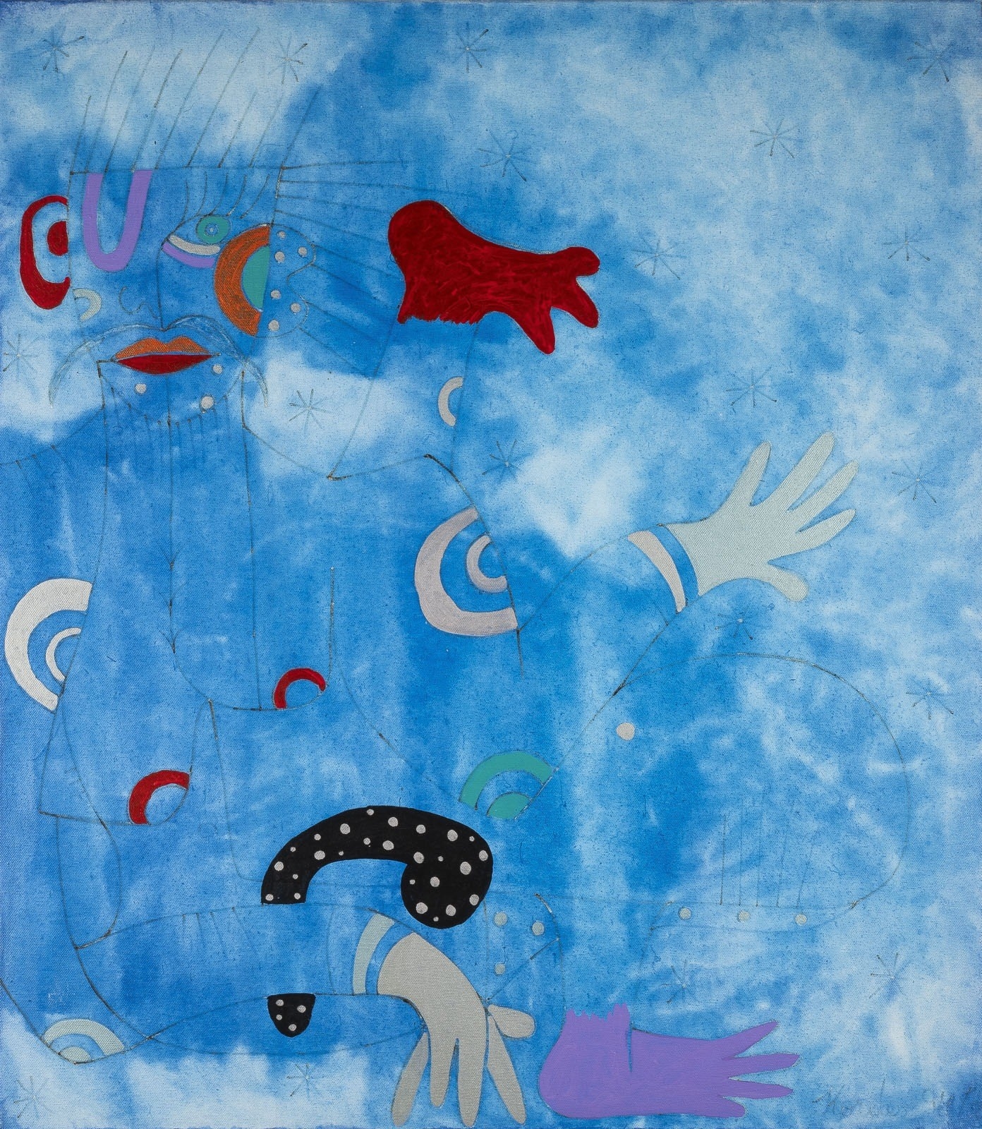 Artwork by Horst Kordes, PAAR FANTASTISCHE KOMPOSITIONEN (1994, Made of Mixed media on canvas