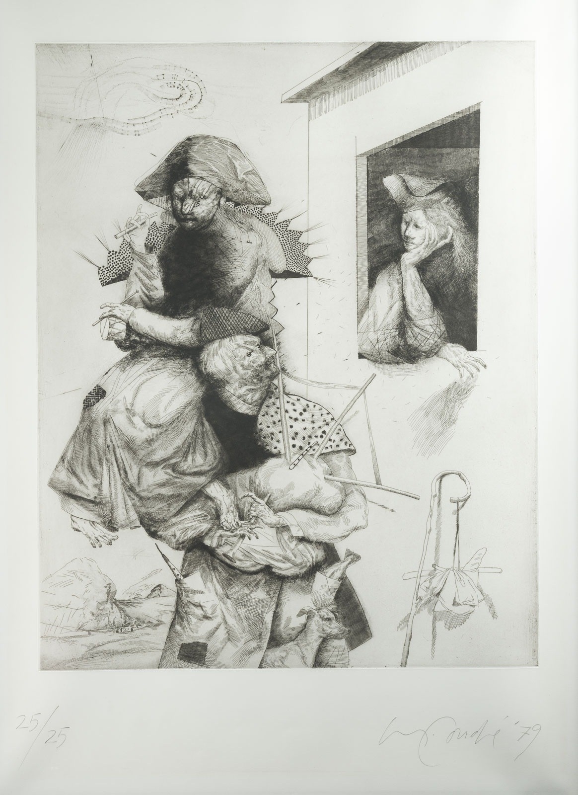 Artwork by Miguel Condé, OHNE TITEL (1979, Made of Etching on vellum. Print
