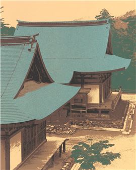 Two Pavilions with Turquoise Roofs - Yoichiro Kato