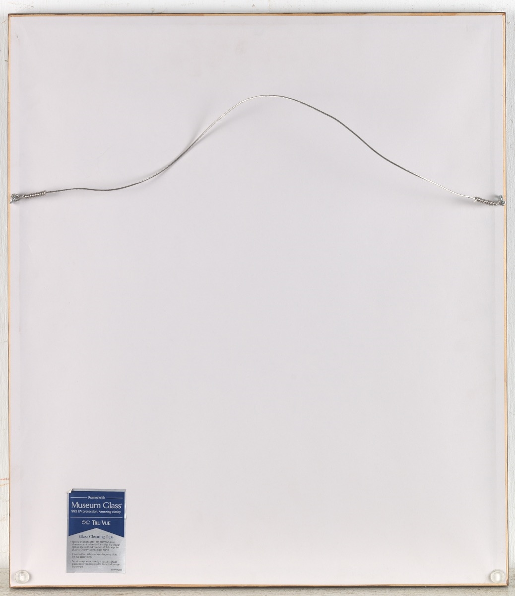 Artwork by Yoichiro Kato, Two Pavilions with Turquoise Roofs, Made of Serigraph in colors on rice paper