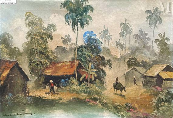 ベトナム絵画 /Bức tranh Việt Nam. ベトナム絵画 /Bức tranh Việt Nam. 美術品・アンティーク