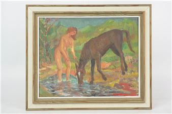 544. DAL-EDVIN NORBERG (1905-1995), olja på duk - Dal-edvin Norberg