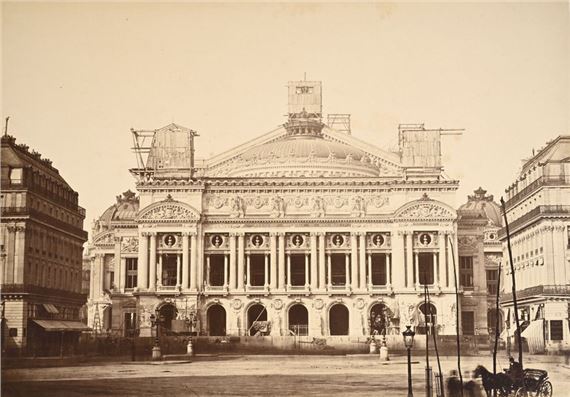 DURANDELLE Louis-Emile (1839 - 1917) Construction of the Opéra Garnier Unfinished facade on the Place de l'Opéra, circa 1867 by Louis-Émile Durandelle, circa 1867