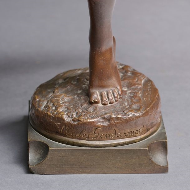 Artwork by Eugène Guillaume, V'la les gendarmes, Made of Bronze