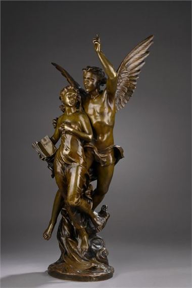 The Thought Bronze by Jean-Baptiste Germain, 1866